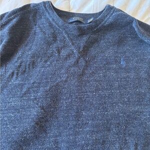 Ralph Lauren Men's Heathered Blue Crewneck Sweater